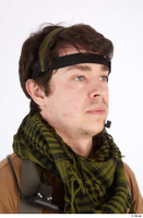  Photos Brandon Davis Pose A details of uniform hair head headset scarf 0011.jpg